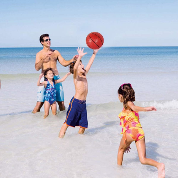 3 st 16 cm små studsbollar för strand, småbarn, gummi, basketboll, sportleksak för pool, barn, pojkar, flickor, vuxna, skolgård, inomhus, utomhus