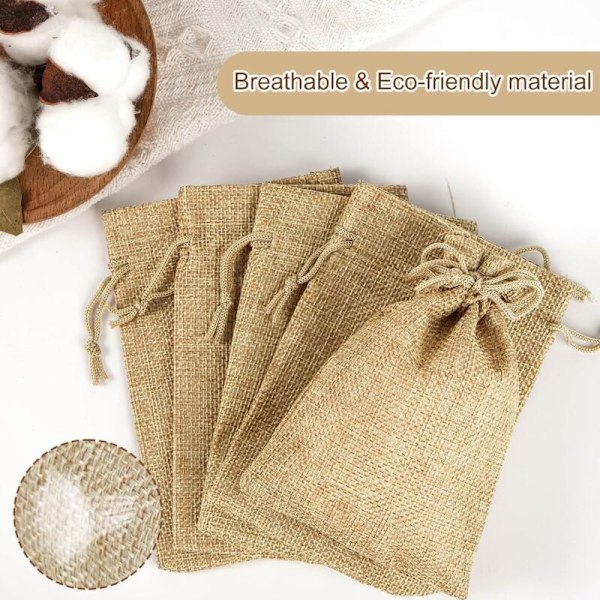 30 Drageer JUTE canvas, jute påse 10x14cm, liten jute canvas väska, bröllop tygpåse, små jute presentpåsar, jute väska, mandelpåse i jute (10x14
