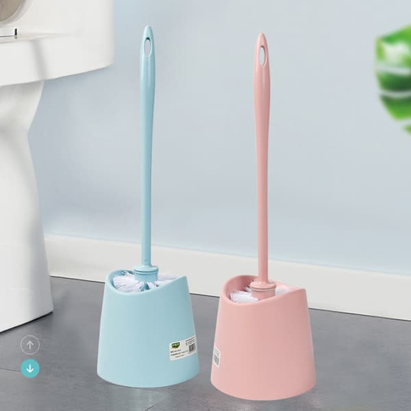 Standard toalettborste, PP-material, svart borste, BPA-fri, blå, storlek 41,5*12 cm