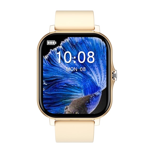 Smart Watch til mænd og kvinder, Fitness Tracker Bluetooth (Foretag/modtag opkald) Vandtæt Smart Watch (guld)