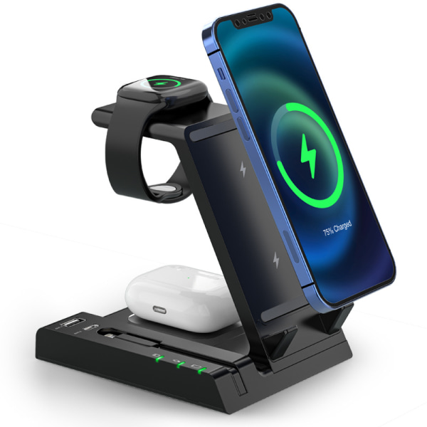 3 in 1 Wireless Charger - 15W 6 in 1 Wireless Charging for Apple Samsung