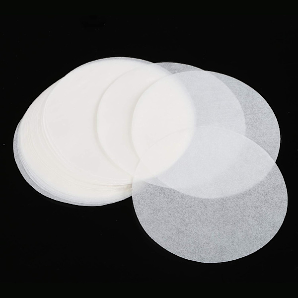 500-pack Non-Stick Hamburgerpresspapper - 9 cm i diameter