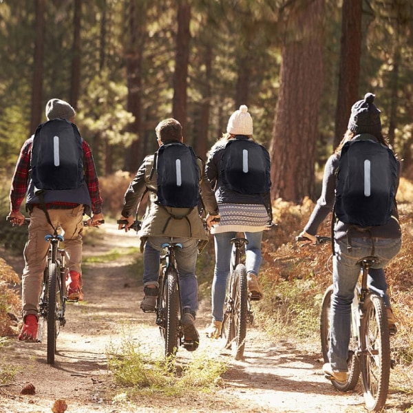 Reflekterende Rygsæk Cover, 3 stk Rygsæk Cover, Vandtæt Støvsikker Slidstærk Beskyttende Cover Holdbar til Camping, Vandring, Rejser, Cykling