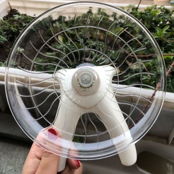 Treningsskive for hamstere og mus, ø 18 cm - spesielt lett og stille, men solid bunn Hvit