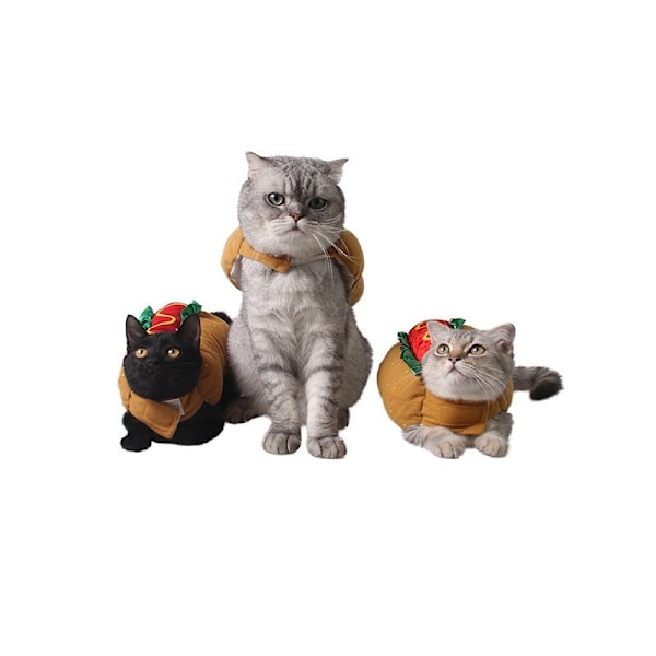 Karneval tilbehør til kæledyr Hold varmen Karneval Hund Jul Hotdog Hamburger Kæledyrsfest Kostume（M）