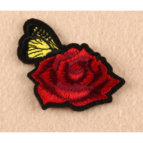 11 stk. Rose Blomster Stryge-på Patches Applikation til Håndværk, Broderi Stryge-på Patch, Syning, Tøj