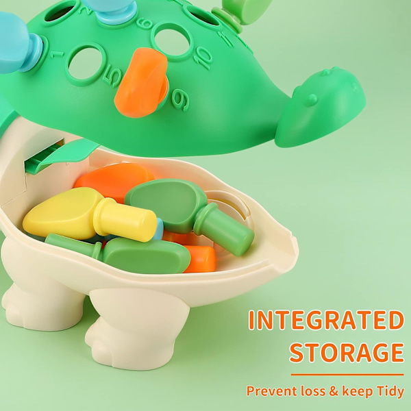 Dinosaur Montessori sorteringsleke, Montessori sensorisk leke fin moto