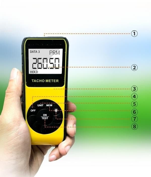Laser tachometer Berøringsfri fotoelektrisk tachometer Digital speedometer