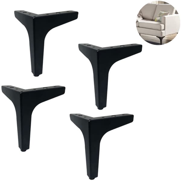 4 stk. Metalmøbel Sofa Ben, Moderne Stil DIY Møbelfødder Udskiftning, Trekant Bordskab Skab Ben Heavy Duty til Kommode Kaffe Tab