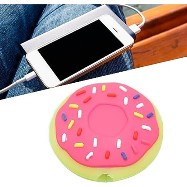 (3-Pack) Sød Donut-opladningskabelbeskytter, USB-datakabelbeskytter