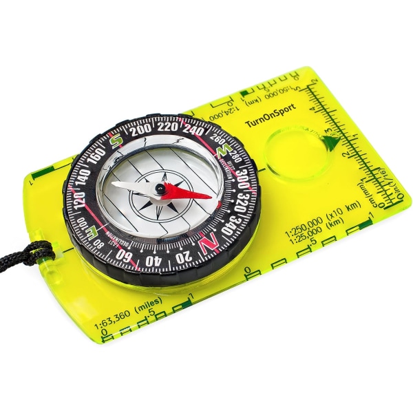 Multifunktionell kompass Akrylkompasskarta Ruler Orienteering Co