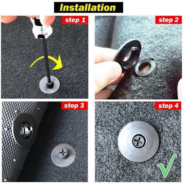 Yleismalliset auton lattiamattoklipsit, matonpidikeklipsit, auton maton solki, yleismallinen mattoklipsi, autojen matonpidike liukumattomille auton lattiamatoille