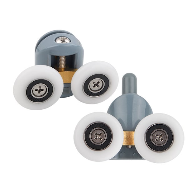 4 stk dusjrullere, 4 stk erstatningsrullere for dusjdører for 23 mm dusjkabinett