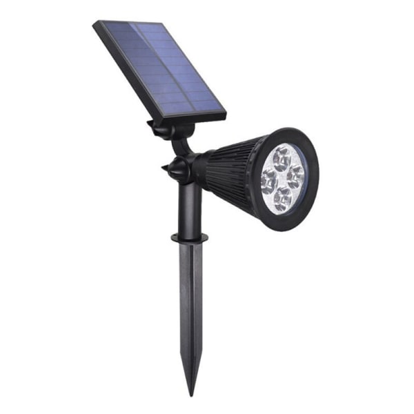 Utendørs solcellelampe, 4 LED utendørs solcelle-spotlight sikkerhetslys IP65 for tre gårdsplass grønn