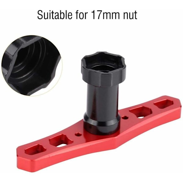 Sweave-avain 17 mm:n metallisella pyöränmutterilla RC-autoon