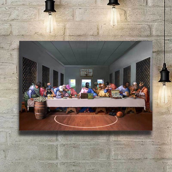 The Last Supper Masked Thug HD Print Canvas Painting Modern Living Room Bedroom Decoration Painting