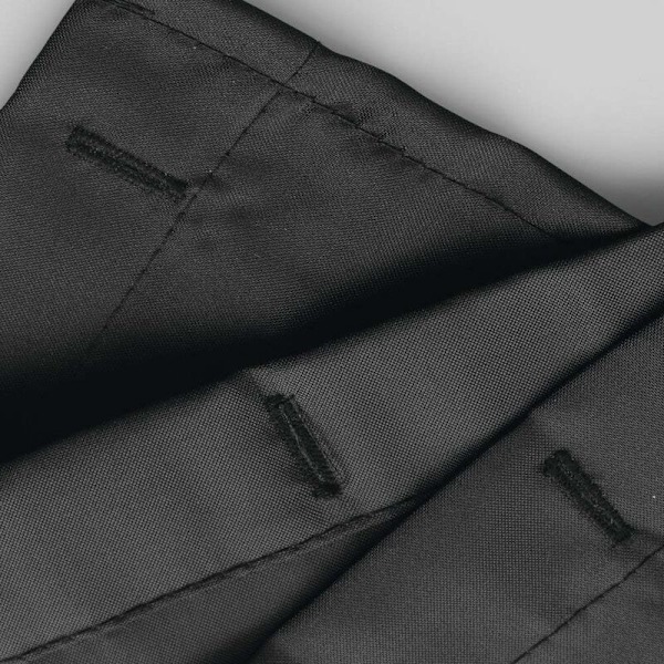 Duschdraperi, vattentätt duschdraperi i polyester med förstärkt fåll, tvättbart badrumsdraperi 180,0 cm x 200,0 cm, svart