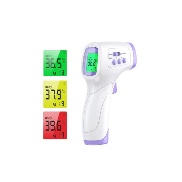 Infraröd termometer för pannan, snabb och exakt professionell beröringsfri digital infraröd laser IR termometerpistol, för vuxna