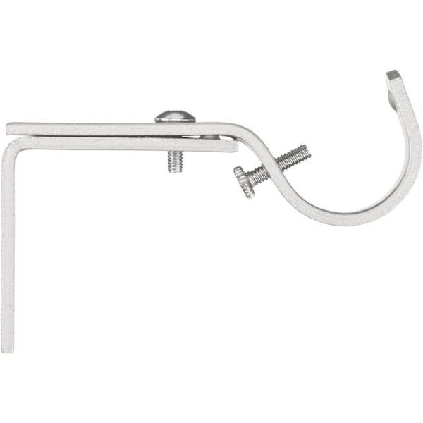 Justerbart väggstöd för gardinstång, 2-pack, nickel