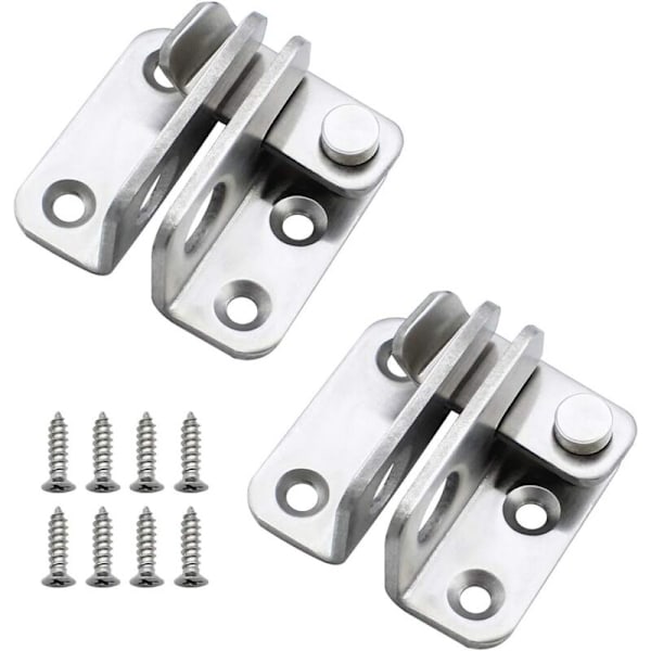 2 stycken Loquet Porte Paddle Open Moraillon Paddle Porte Little Little Anti -theft Room Rostfritt stål med 8 små skruvar Cadens applicerbar på vario