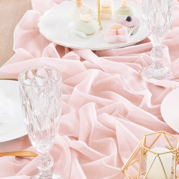 Chiffon duker - gjennomsiktige duker til bryllup - rustikk bryllupsdekorasjon - franske chiffon duker