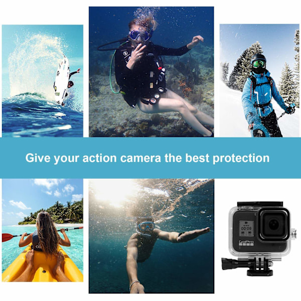 GoPro Hero 8 Black vedenkestävä kotelo