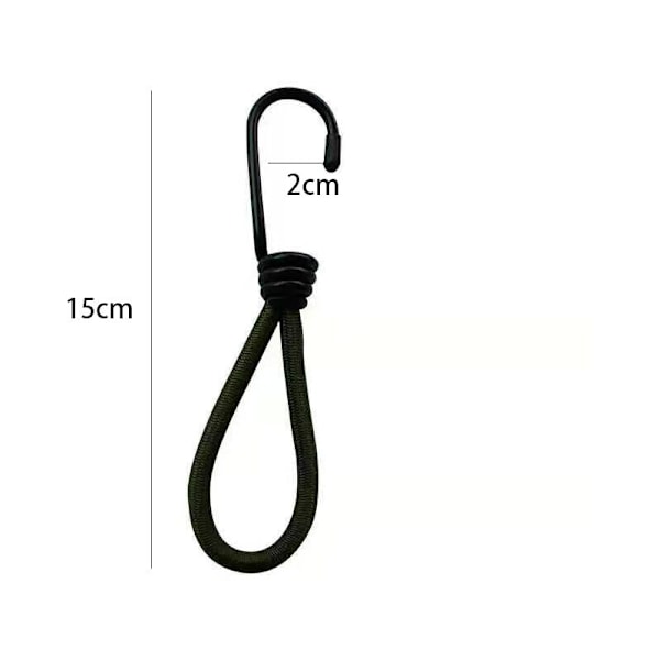(10 stycken) Spännkrok 15cm, multifunktionell spännkrok, elastisk spännkrok för campingtält, för campingpresenning, släpvagnspresenning, poolöverdrag