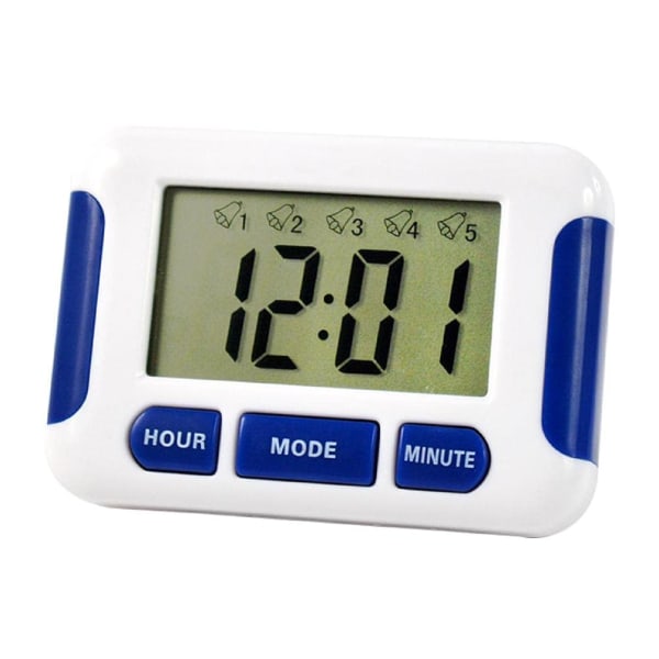 Kök Timer Matlagning Tid Påminnelse 5 Kanal Elektrisk Digital LCD Display Nedräkning för Bakning Kontor Skola Tid Påminnelse