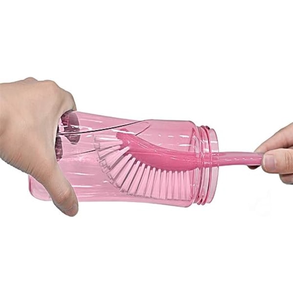 2 st-rosa, flaska med långa handtagsborstkruka och pannrengöringsborste