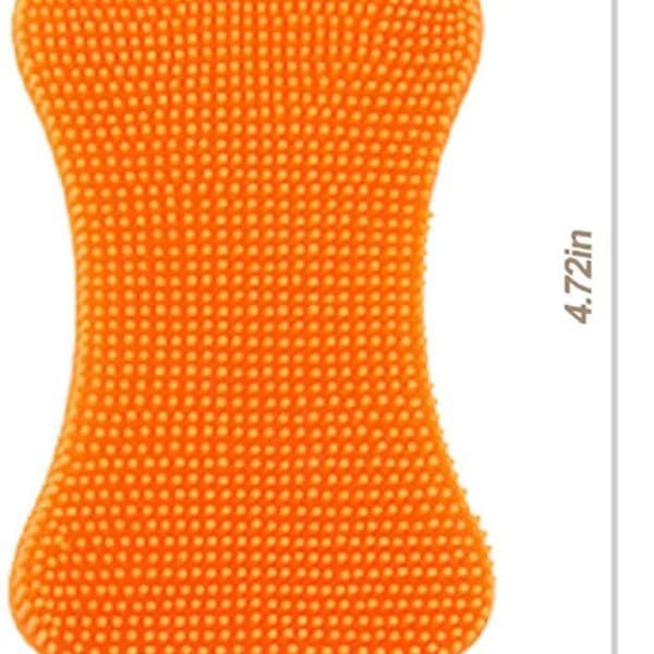 3-pack Silikondiskborste, Mångsidig Effektiv Svamp Köksredskap, Speciell Utsökt Köksborste (Orange)