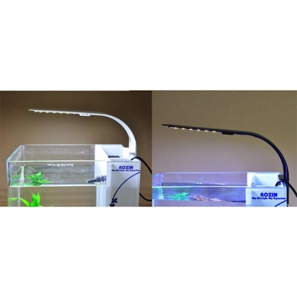 Ultra Tynd Clip-on Akvarium LED Plantelys (Sort & Hvidt Lys)