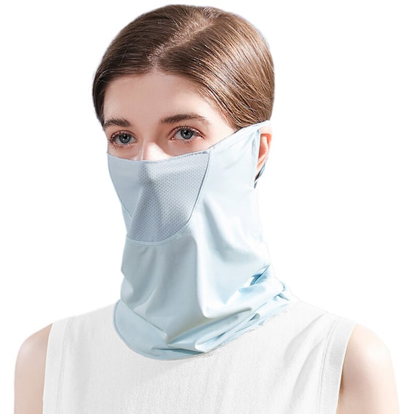 SOLY SILD SILKESMASK, anti-ultraviolett, snabbtorkande skydd, ansiktsskydd, scarf monterad på öronen