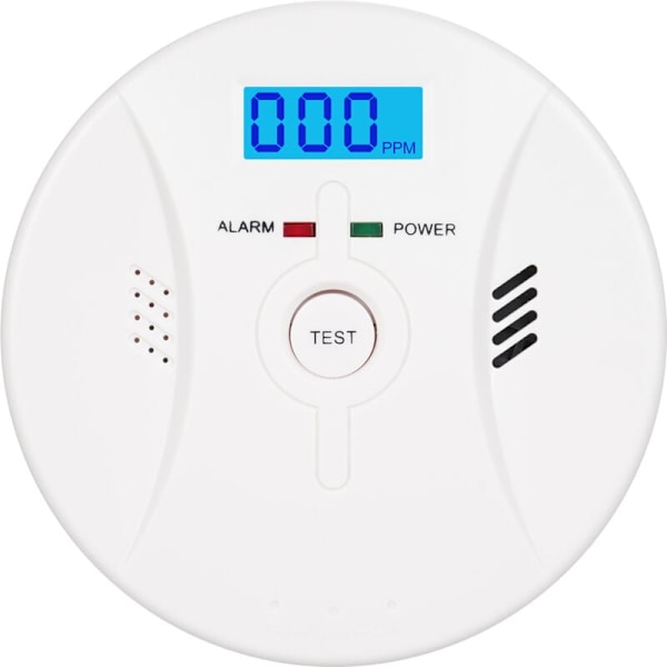 Kuliltealarm og CO 2 i 1 røgalarm Røgkombination til hjemmealarm og LED-skærm køkken kulilte- og røgalarm