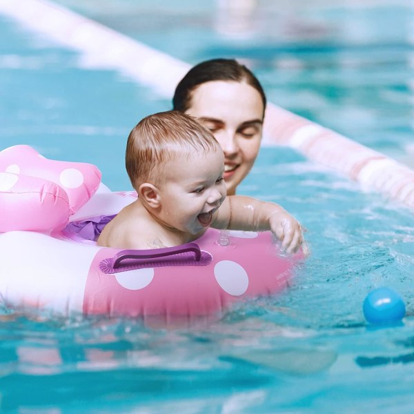 MinnieEnfant Bouee Inflatable Bouee Bebe Baby Swim Float Baby Swimming Ring Swimming Bebe Pool Seat Inflatable Pool Float för 6-36 månader baby