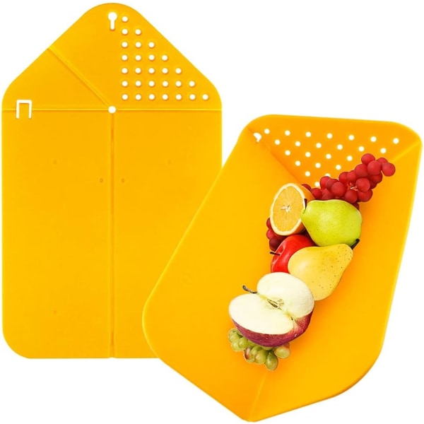 2 Pack Durable Plastic Chopping Boards, Non-Slip Multifunctional Chopping Boards for Dorm Office Kitchen, Multifunctional Chopping Board, Fruit Chopp