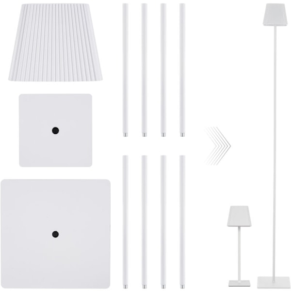 LED bordslampa, modern golvlampa med touchkontroll, variabel intensitet nattlampa med 3 färgtemperaturer för vardagsrum, sovrum, skrivbord
