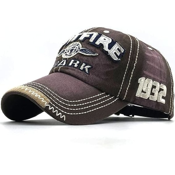 Herrecaps i retrostil, pustende, unisex baseballcaps i ren bomull, justerbar sommerbaseballcaps - hodeomkrets 56-60 cm