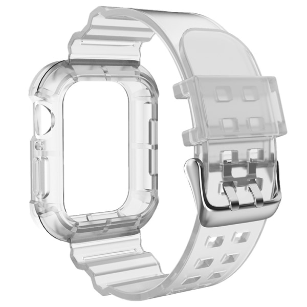 Transparent remme til Apple Watch 38mm 40mm 41mm, krystalklar blød silikonesportsrem til iWatch til Apple Watch 8/7/SE/6/5