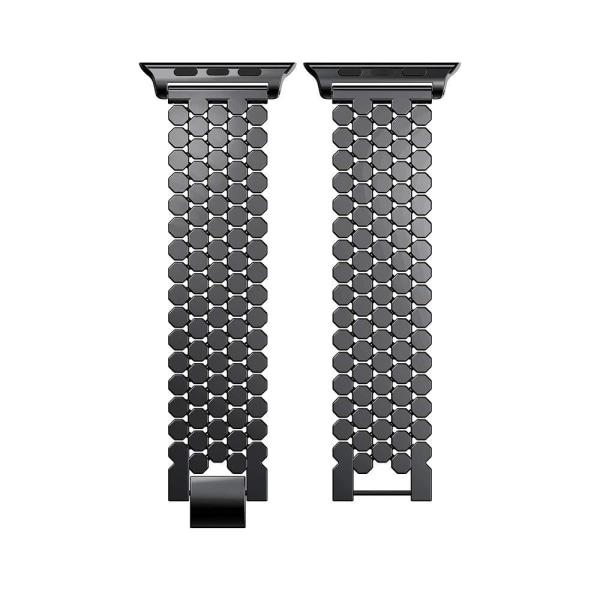 Sølv kompatibel med Apple Watch-rem 45 mm 44 mm 42 mm til kvinder