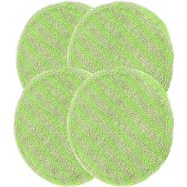 Set med 4 elektriska moppdynor för golv, 16,5 cm reservdynor, grön