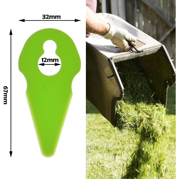 Gressklipper Plast Kutteblad for Kompatibel med Gtech ST01 ST02 ST04 ST20 Gresstrimmer Strimmer (Pakke med 50)