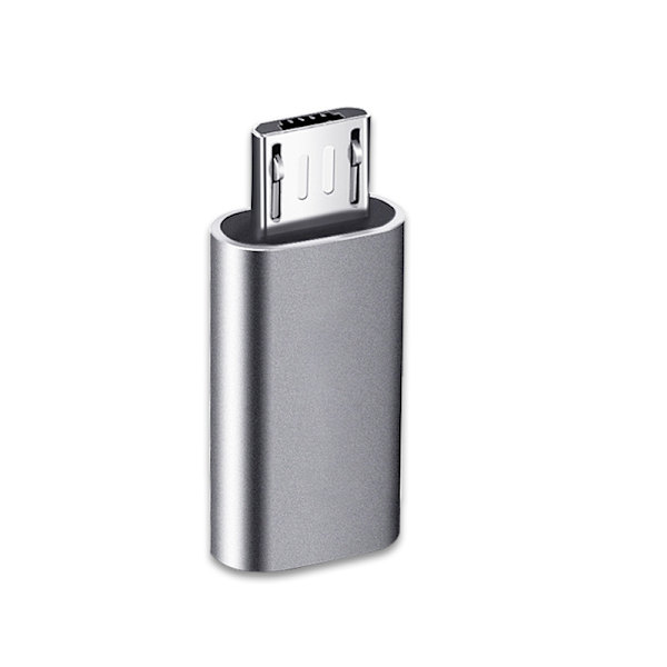 2 stk. USB C-adapter, Micro USB til USB C-adapter, USB C til Micro USB-stikadapter, Type C-hunstik Micro USB-hanstikadapter til PC, Gal