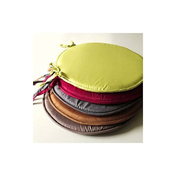 Set med 2 (grå) förpackade dynor för trädgårdsstol med fästen 38 x 38 cm