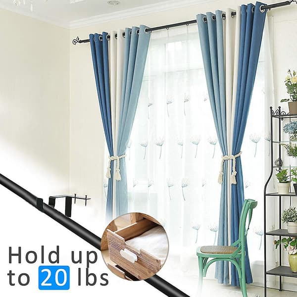 Gardinstångsfästen 4-pack Set Roman Pole Bracke Svart