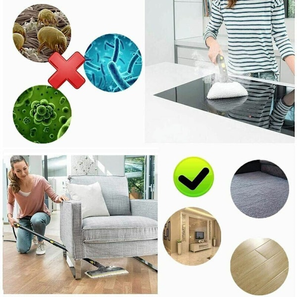 Mikrokuituiset varaliinat ja -kankaat Kärcher Easy Fix SC1/SC2/SC3/SC4/SV7 -höyrymoppeihin, 3 kpl / pakkaus, Kärcher Easy Fix -lisävarustekangas