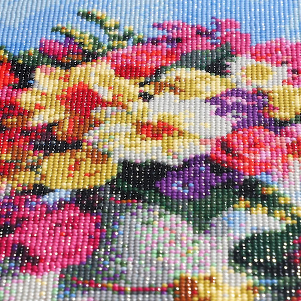 Kukka Timanttimaalaussetti Aikuisille, 5D Täysi Timantti Timanttimaalaus Kukka Ruususetti 30x40cm