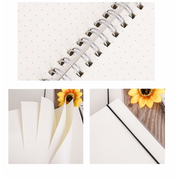 Anteckningsböcker, 4-pack 8,0\" x 5,7\" A5 Tjock plast genomskinlig matt hårdpapper ritpapper 70 ark - 140 sidor Studie- och anteckningsjournal (Rutnät 4