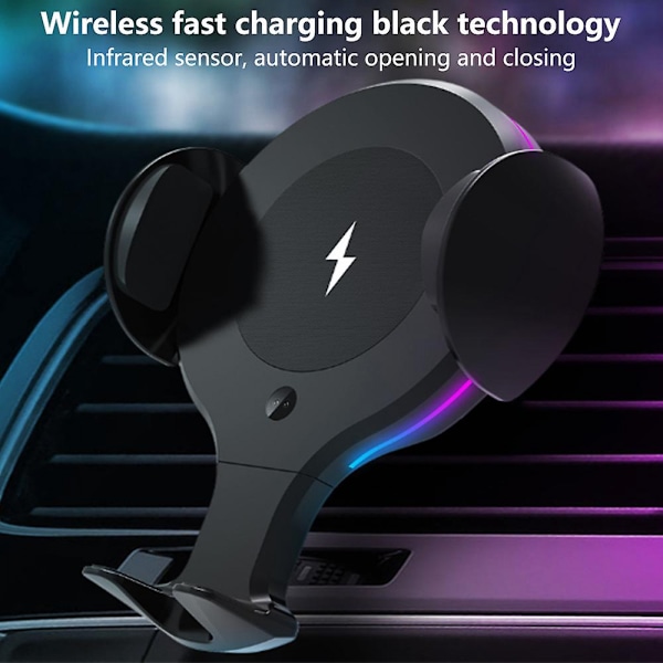 Trådlös billaddare stativ, 10w snabbladdning biltelefonhållare luftventil kompatibel med Iphone X/xr/xs/xs Max/8/8 Plus