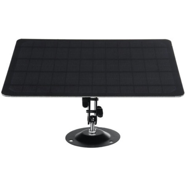 10W 5V 2000mAh 360 graders rotation vandtæt solcellepanel til vægmontering i monokrystallinsk silicium til USB-kamera, model: Sort