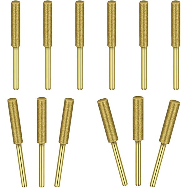 Slibning af kædesavskæde 12 Piezas Kædesavsfil holder længere Assorteret størrelse 5/32\" 3/16\" 7/32\" til slibning af kædesavsklinger hurtigt og nemt